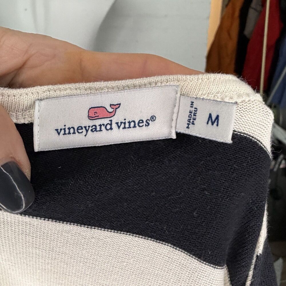 Vineyard Vines Bold Striped Knit Dress M Nautical Preppy Coastal Country Club - Picture 4 of 6
